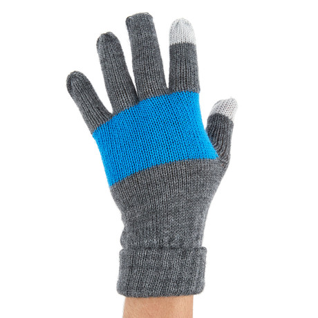 Memoir Striped Texting Glove // Heather + Cool Grey