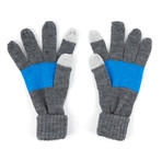 Memoir Striped Texting Glove // Heather + Cool Grey