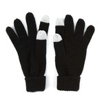 Memoir Striped Texting Glove // Black + Cool Grey