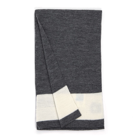 Horizon Striped Scarf // Heather Grey + White