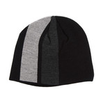 Tonal Stripe Beanie // Black + Charcoal