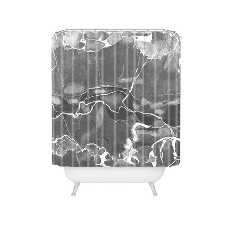 Grey Marble Shower Curtain
