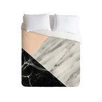 Pink + Marble Collage Duvet Cover (Twin)