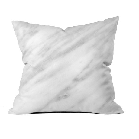 Italian Marble Carrara Throw Pillow (18" x 18")