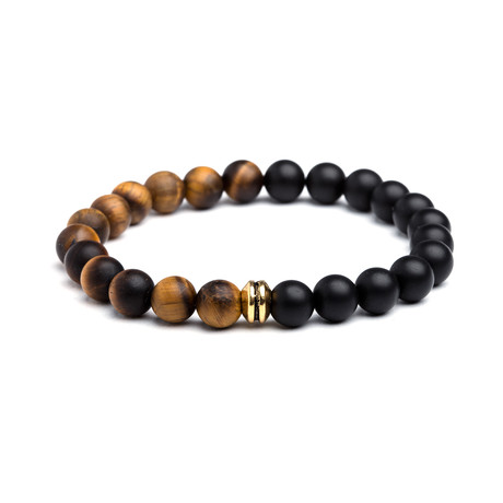 Opposites Attract // Matte Onyx + Matte Tiger Eye (Small // 7.5")