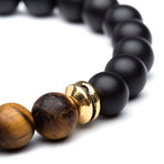 Opposites Attract // Matte Onyx + Matte Tiger Eye (Small // 7.5")