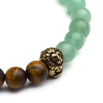 Opposites Attract // Matte Aventurine + Matte Tiger Eye (Small // 7.5")