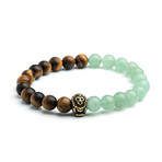 Opposites Attract // Matte Aventurine + Matte Tiger Eye (Small // 7.5")