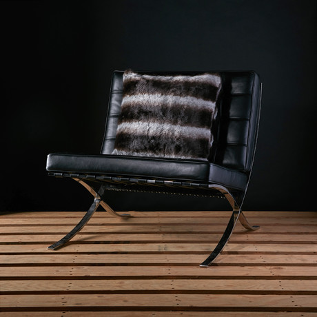 Pillow // Chinchilla // Gray + Chocolate