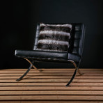 Pillow // Chinchilla // Gray + Chocolate