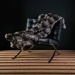 Lux Throw // Faux Brandy Fox // Charcoal