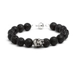 Swarovski Skull Black Lava Bracelet (6")