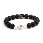 Swarovski Skull Black Lava Bracelet (6")