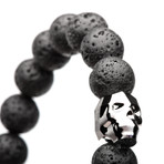 Swarovski Skull Black Lava Bracelet (6")