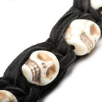 Creamy Skull Paracord Bracelet (6")