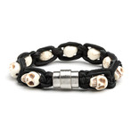 Creamy Skull Paracord Bracelet (6")