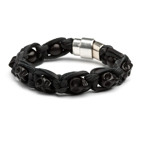 Black Skull Paracord Bracelet (6")