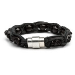 Black Skull Paracord Bracelet (6")