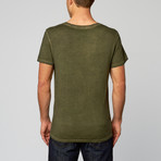 Garment Dyed Tee // Olive (S)