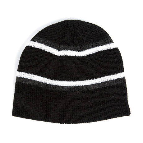 Team Stripe Beanie // Black + Grey