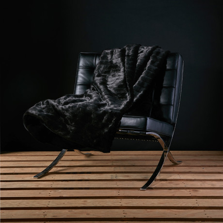 Lux Throw // Faux Mink // Black