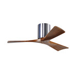 Irene-3H // 42" Ceiling Fan // Walnut Blades (Polished Chrome Base)