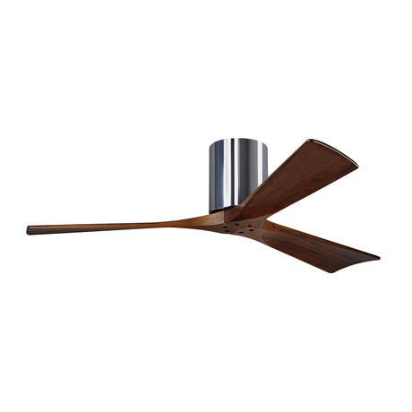 Irene-3H // 52" Ceiling Fan // Walnut Blades (Brushed Nickel Base)