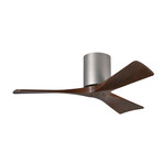 Irene-3H // 42" Ceiling Fan // Walnut Blades (Polished Chrome Base)