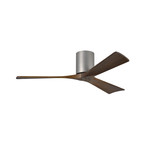 Irene-3H // 52" Ceiling Fan // Walnut Blades (Brushed Nickel Base)