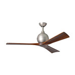 Irene-3 // 52" Ceiling Fan // Walnut Blades (Polished Chrome Base)