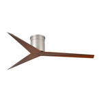 Eliza-H // Ceiling Fan // Brushed Nickel Base (Walnut Blades)