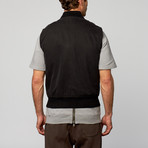 Sleeveless Bomber // Black (XL)