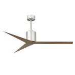 Eliza // Ceiling Fan // Brushed Nickel Base (Walnut Blades)