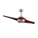 C-IV // Ceiling Fan + LED Light Kit // Brushed Nickel Base (Rosewood Blades)