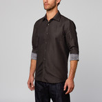 Modern Fit Button-Up Shirt // Polka Dot Black (3XL)