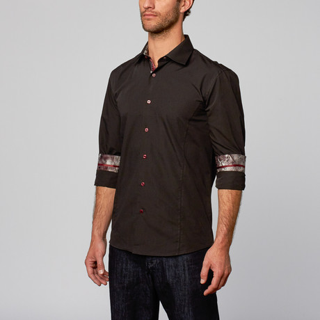 Modern Fit Button-Up Shirt // Soft Black (S)