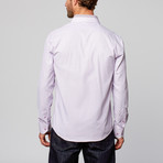 Modern Fit Button-Up Shirt + Contrast Collar // Purple (3XL)