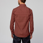 Modern Fit Button-Up Shirt // Polka Dot Burgundy (S)