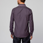 Modern Fit Button-Up Shirt // Shadow Dot Purple (S)