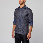 Modern Fit Button-Up Shirt // Arabesque Navy (2XL)