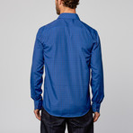 Modern Fit Grid Button-Up Shirt // Royal (S)