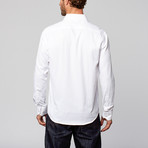 Rosso Milano // Modern Fit Button-Up Shirt // White Diamond (XL)