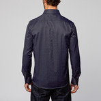 Rosso Milano // Modern Fit Button-Up Shirt // Navy Diamond (S)