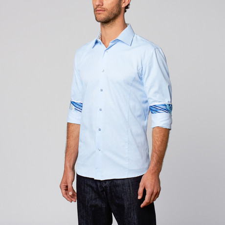 Modern Fit Button-Up Shirt // Diamond Light Blue (S)