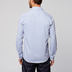 Textured Modern Fit Button-Up Shirt // Soft Navy (S)