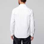 Modern Fit Button-Up Shirt + Abstract Detail // White (3XL)