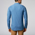 FreeNote // Gavel Button-Up Shirt // Blue (S)