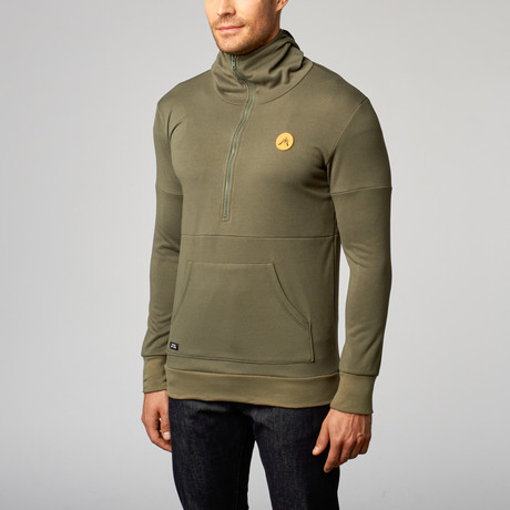 Gefo Half Zip Hoodie // Olive (S)