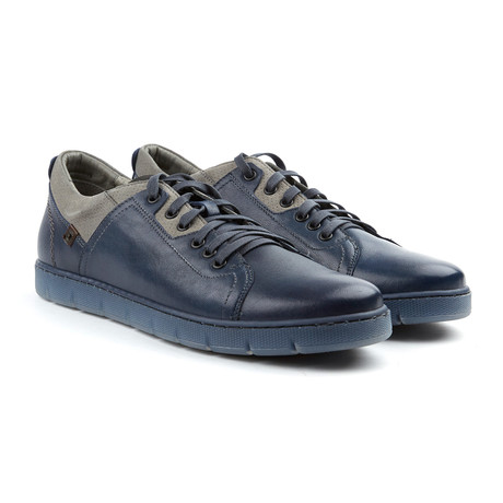 Domeno // Genuine Grain Leather Shoe // Blue (Euro: 43)