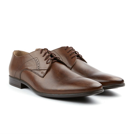 Genuine Grain Leather Dress Shoe // Brown (Euro: 39)